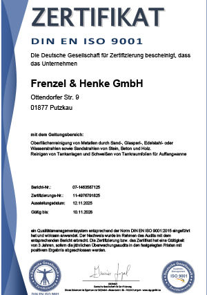 Zertifikat DIN EN ISO 9001